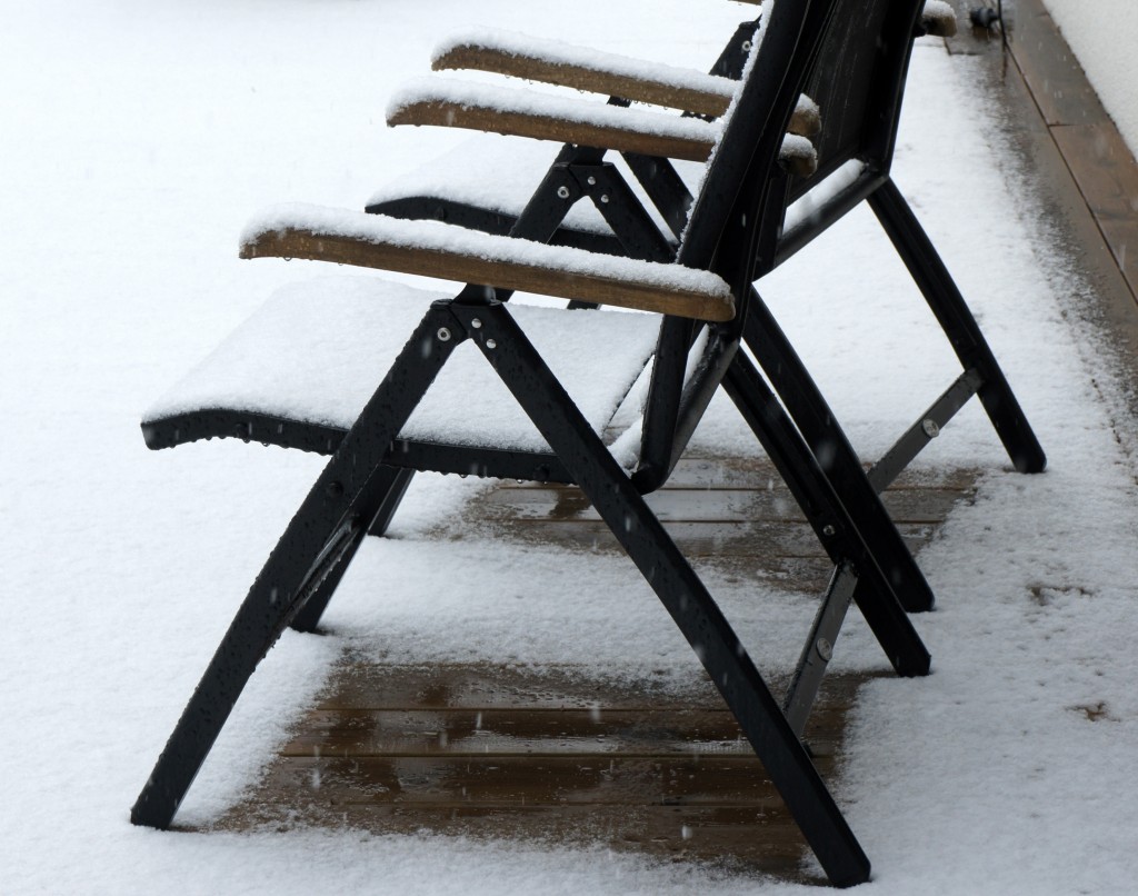 Snöiga stolar