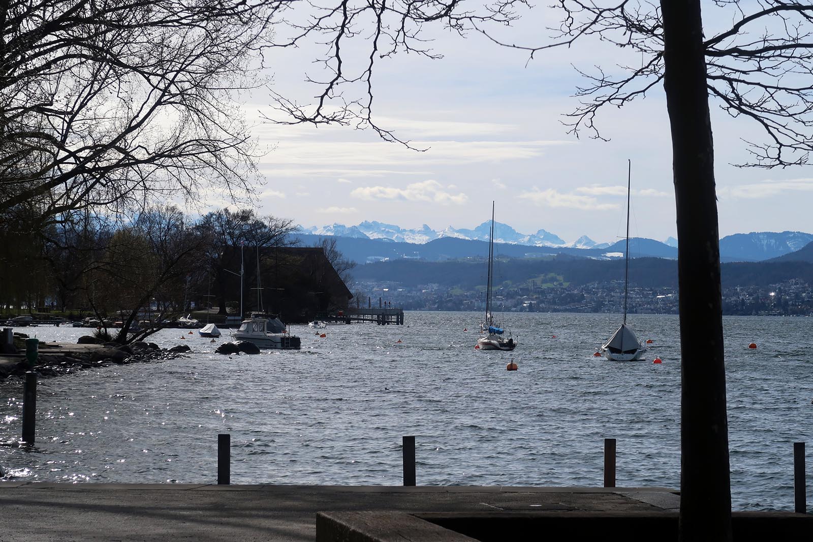 strandpromenad och båttur i Zürich