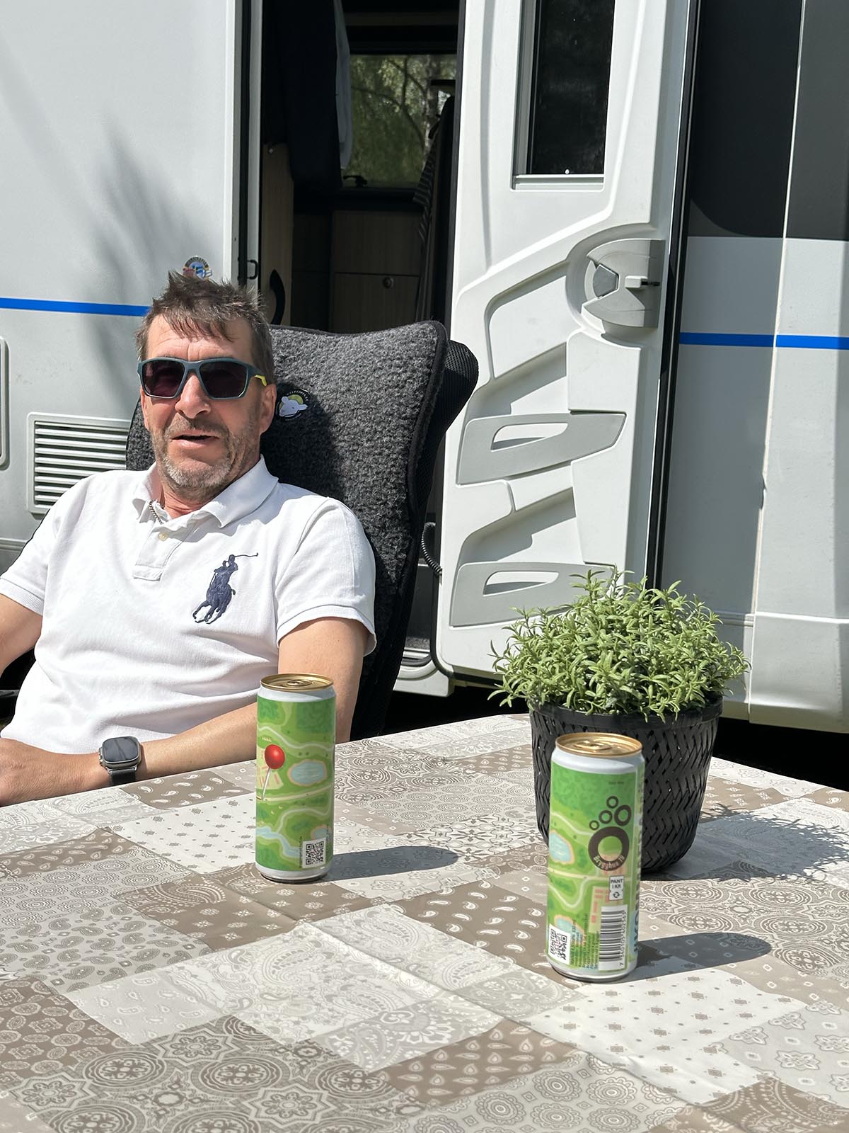 en första trevlig dag på husbilsträffen