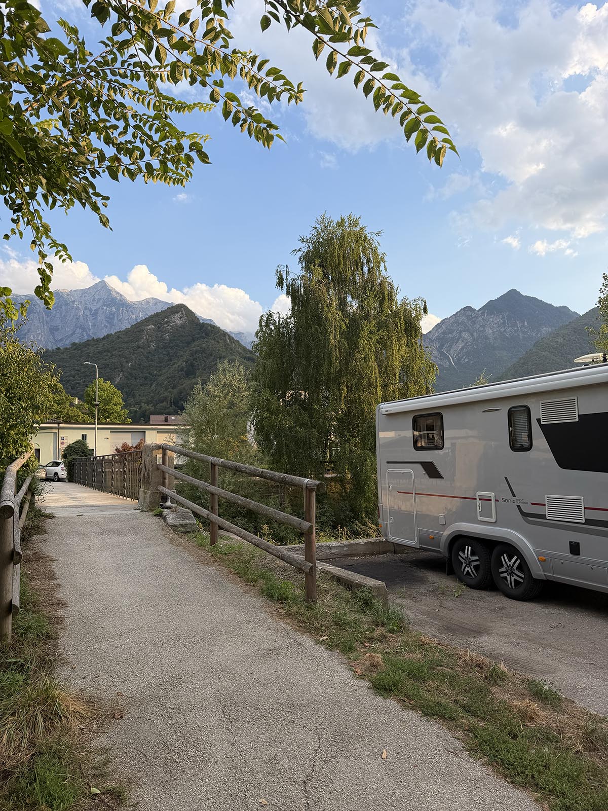 första kvällen i Italien