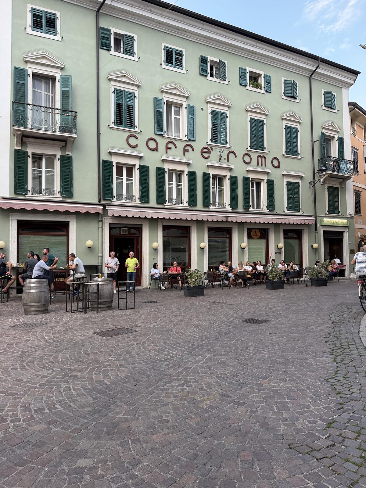första kvällen i Italien