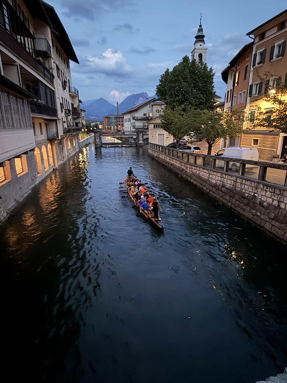 första kvällen i Italien